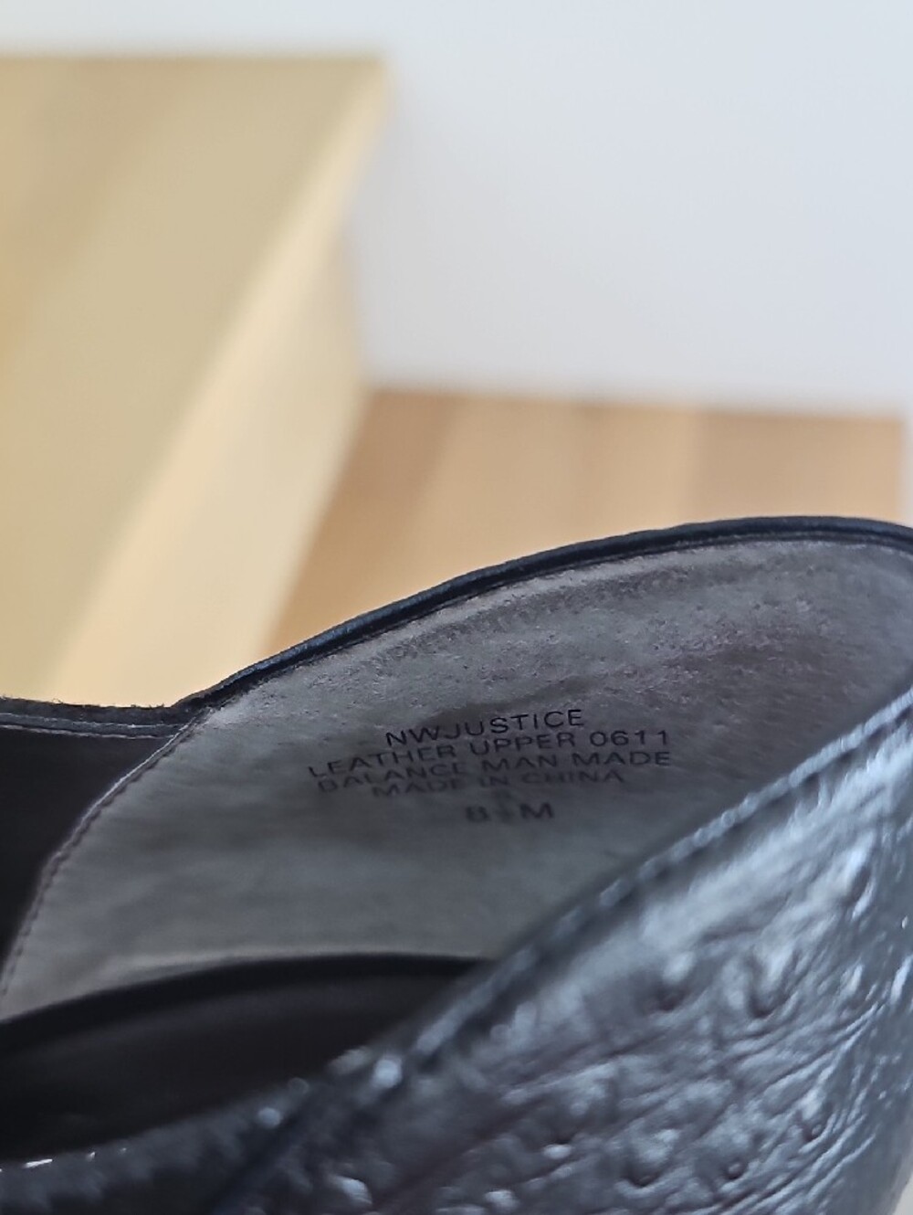Nine West Black Leather & Suede Peep-Toe Buckle Mules - Picture 5 of 5